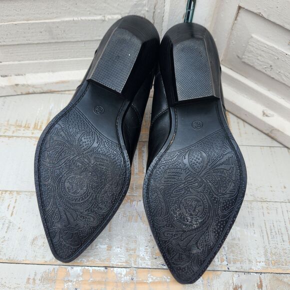 Zodiac Black Leather Ankle Booties - Picture 7 of 9